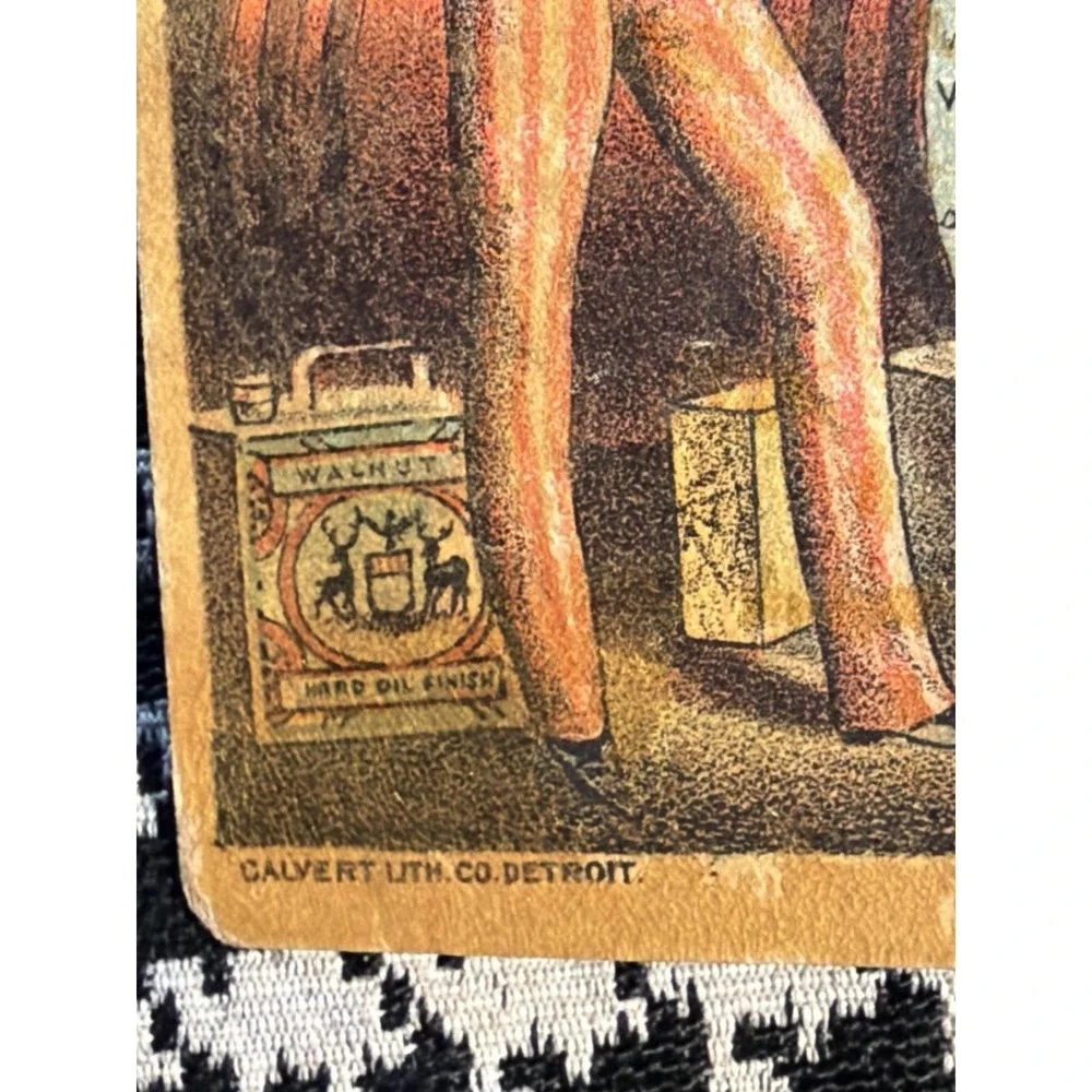Antique Berry Brothers Hard Oil Finish Advertising Trade Card Victorian‎ Detroit